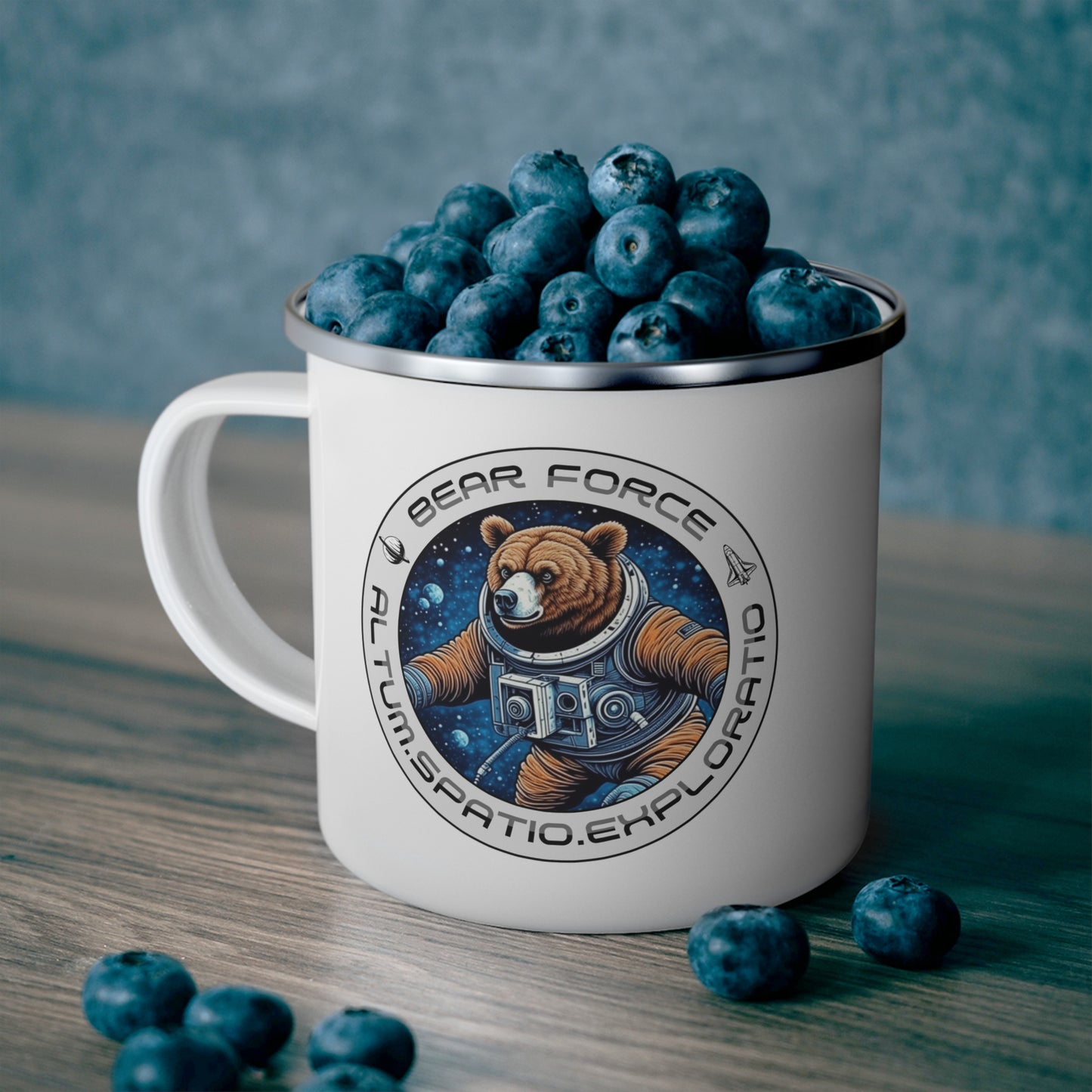 Bear Force Enamel Camping Mug 12oz