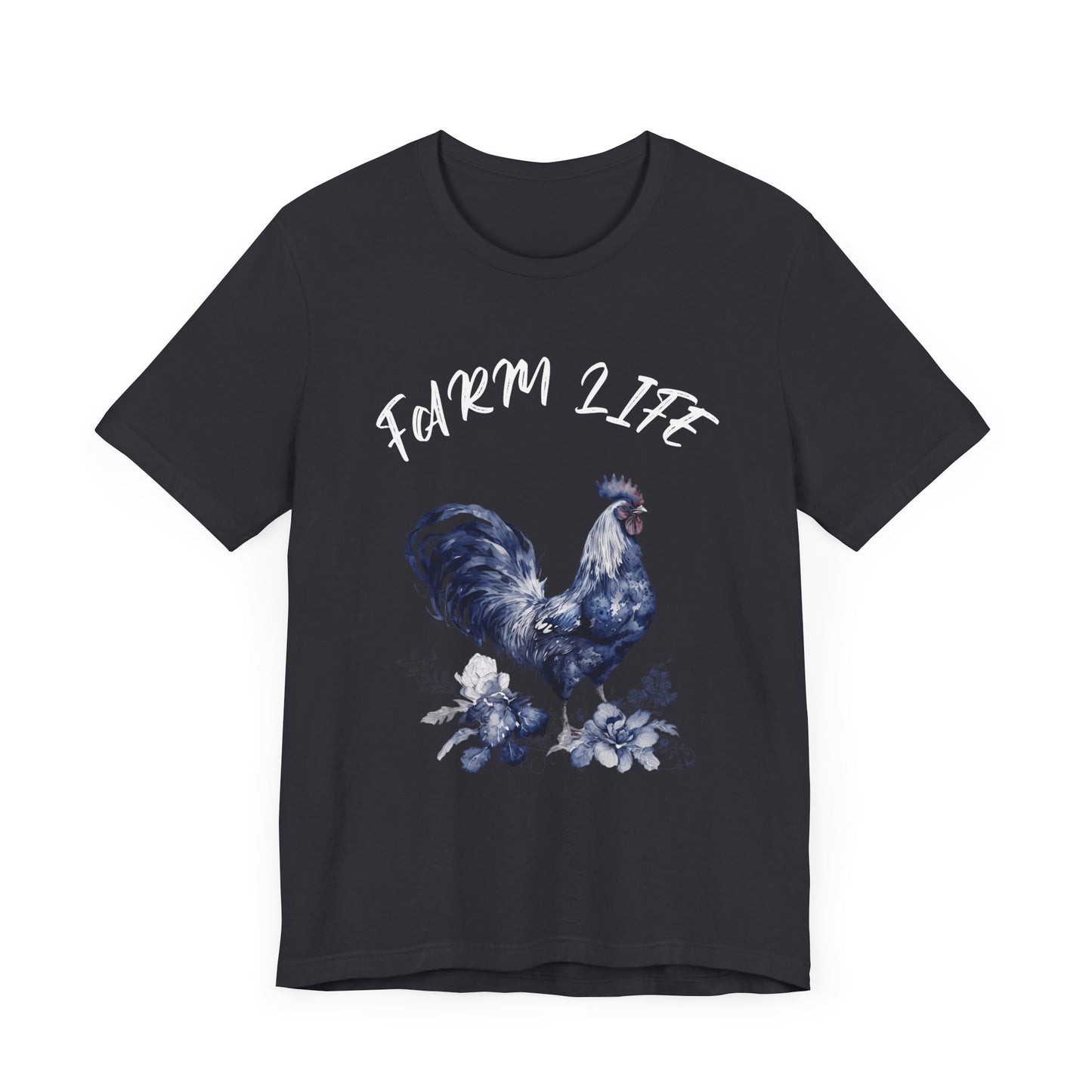 Farm Life-Blue Rooster-T-Shirt