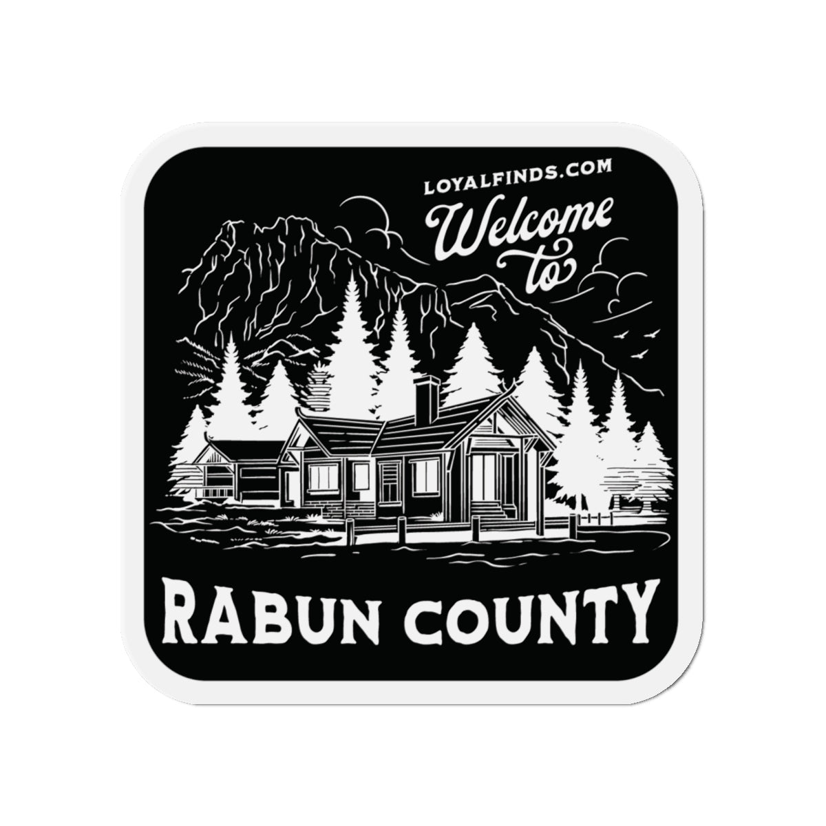 Welcome to Rabun Co-Lake House-White Letter-Magnet