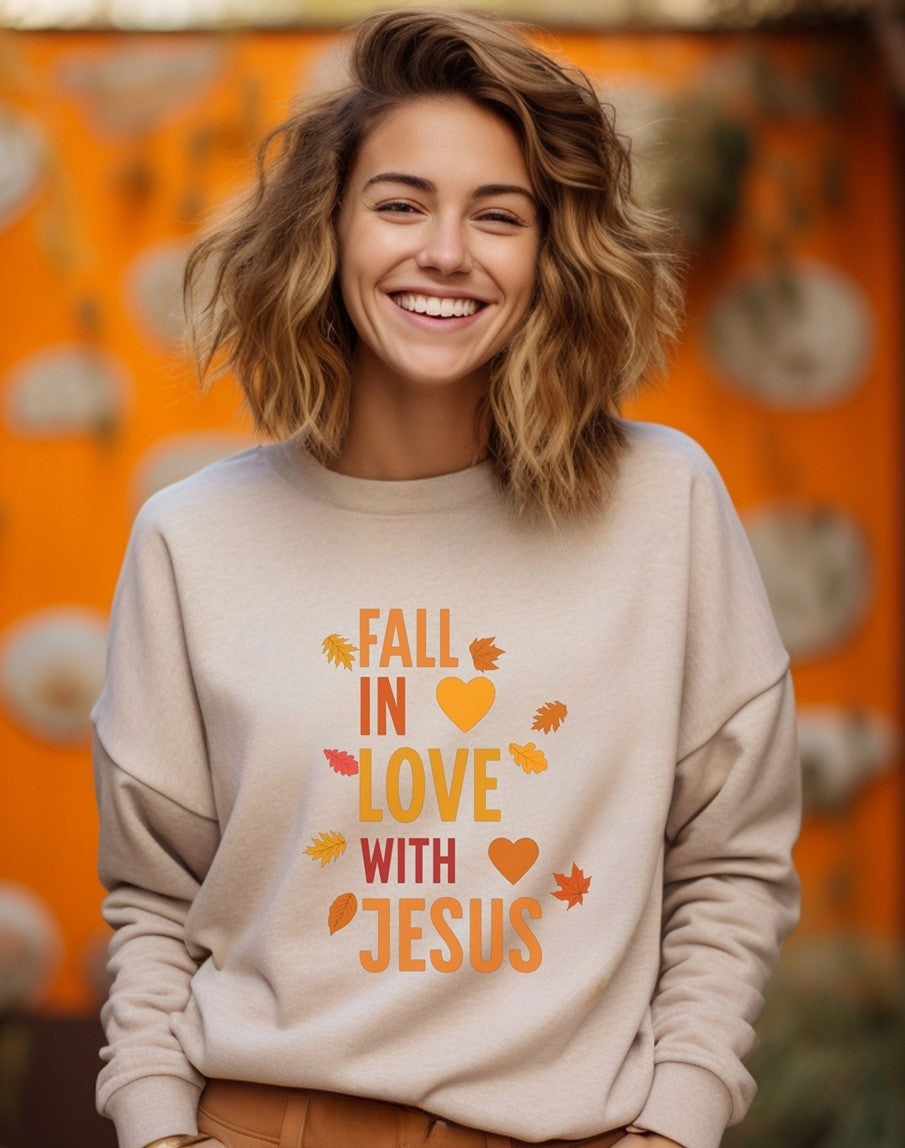 Fall In Love With Jesus-Sweatshirt