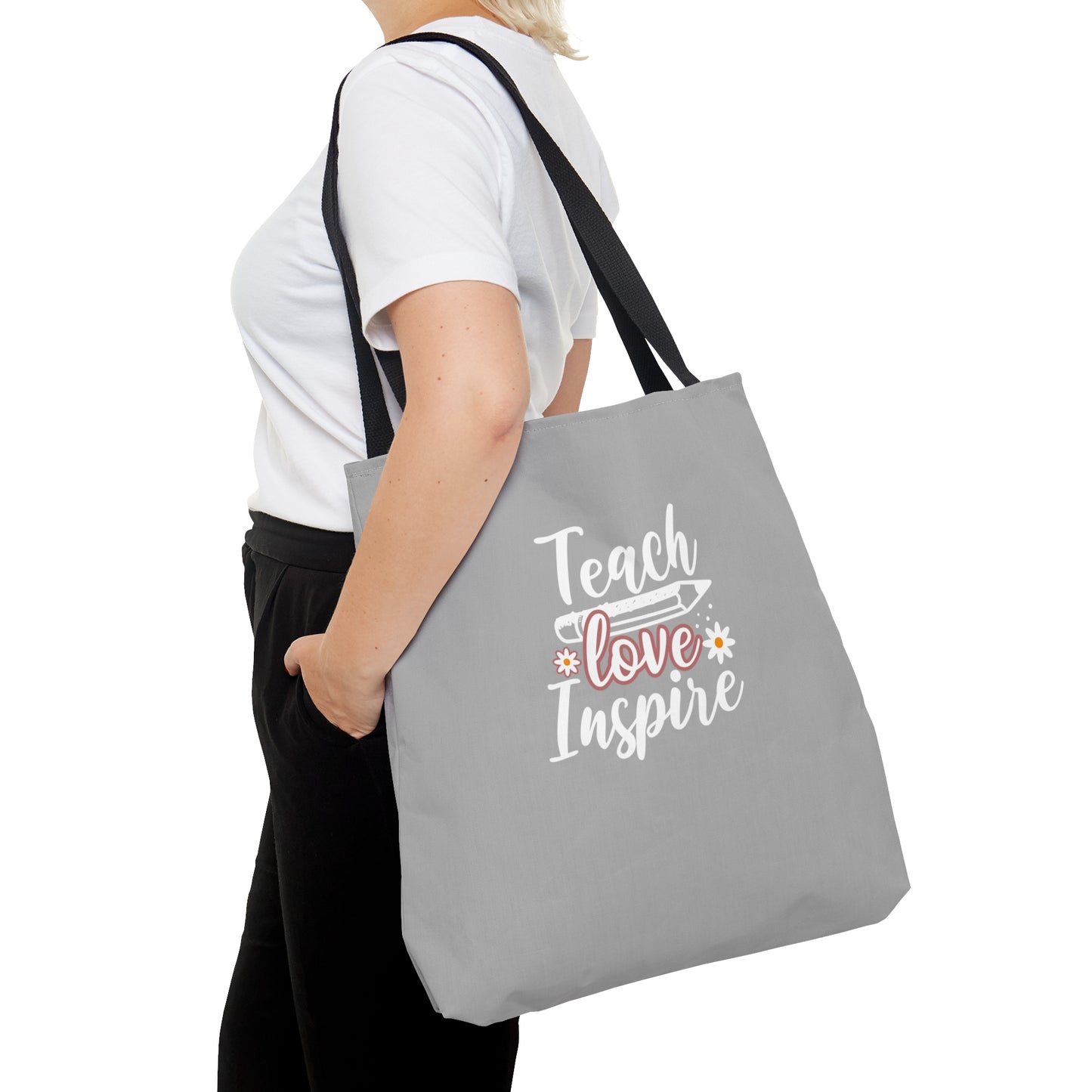 Teach Love Inspire Tote Bag (Grey)