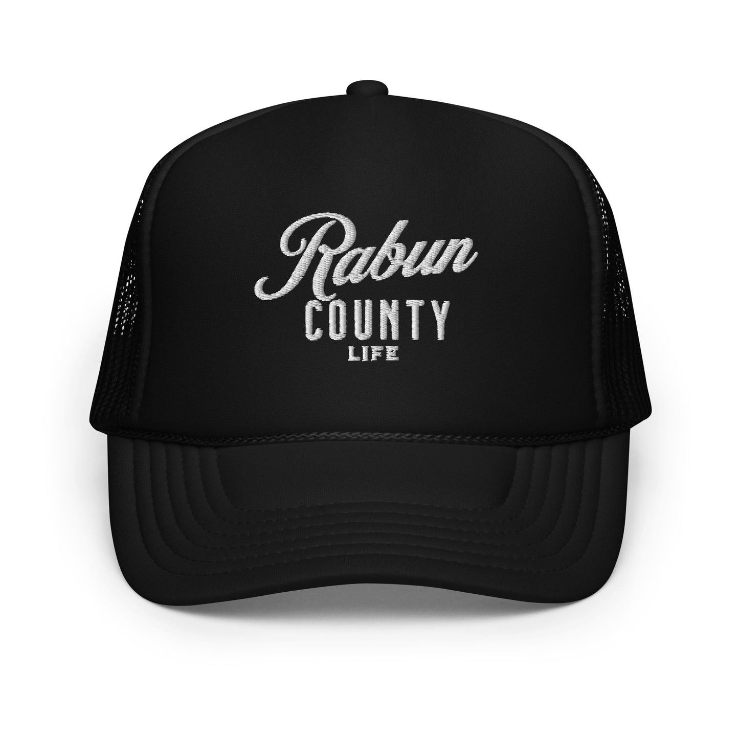 Rabun County Life White Letter Foam Net Snapback