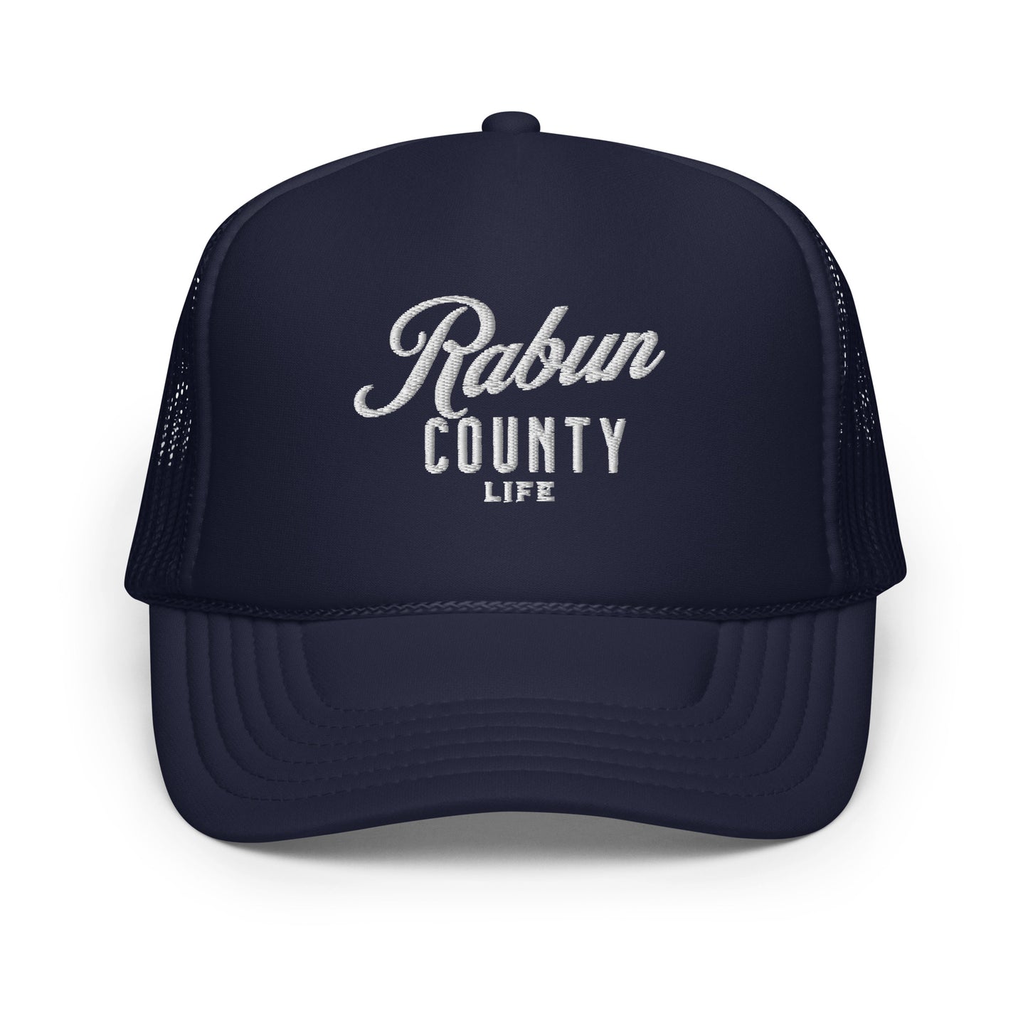 Rabun County Life White Letter Foam Net Snapback