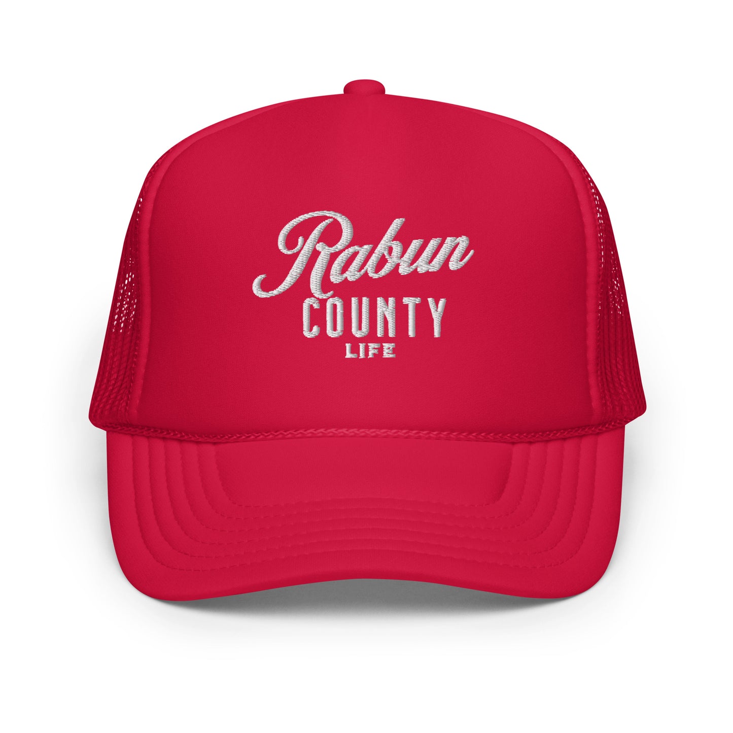 Rabun County Life White Letter Foam Net Snapback