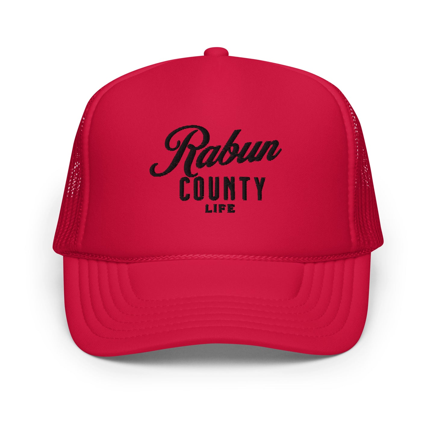 Rabun County Life Black Letter Foam Net Snapback