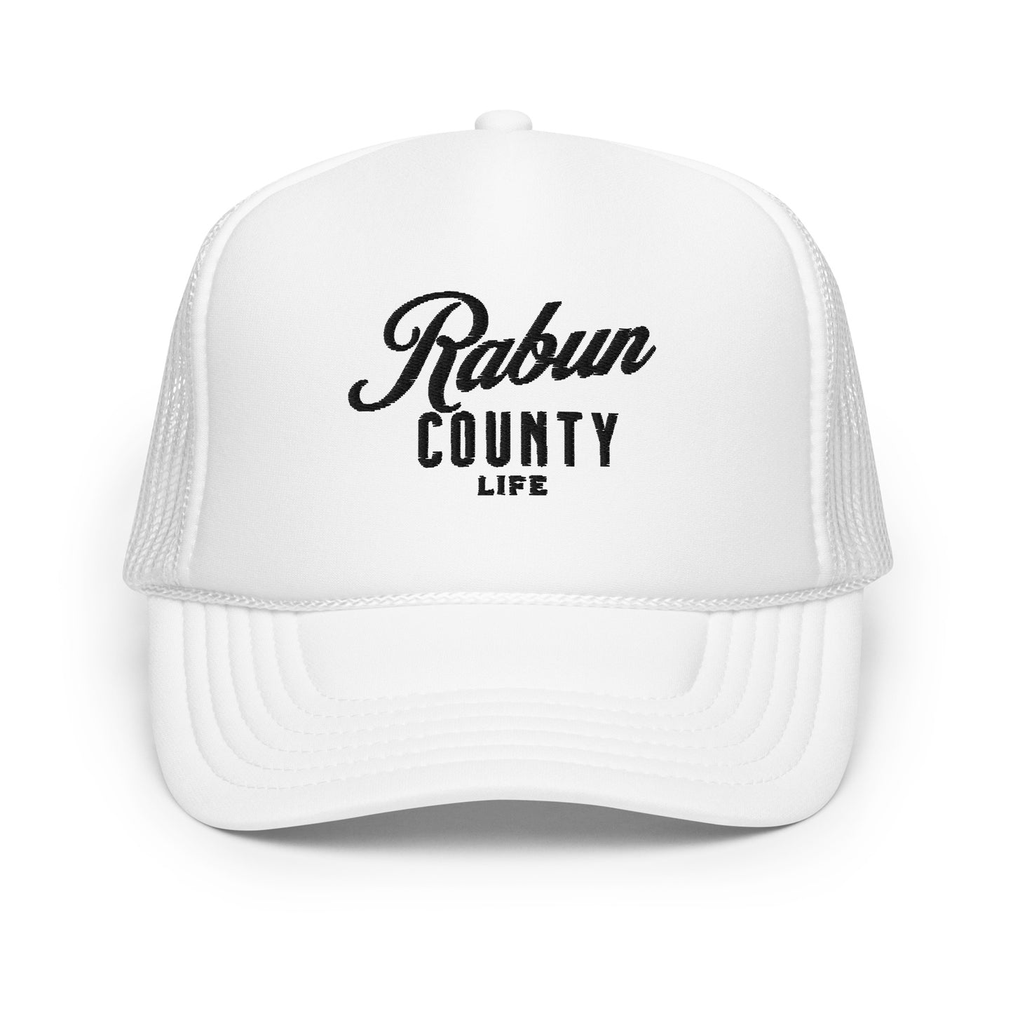 Rabun County Life Black Letter Foam Net Snapback