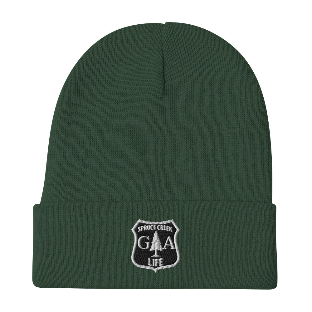 Spruce Creek Life Forest Shield Beanie