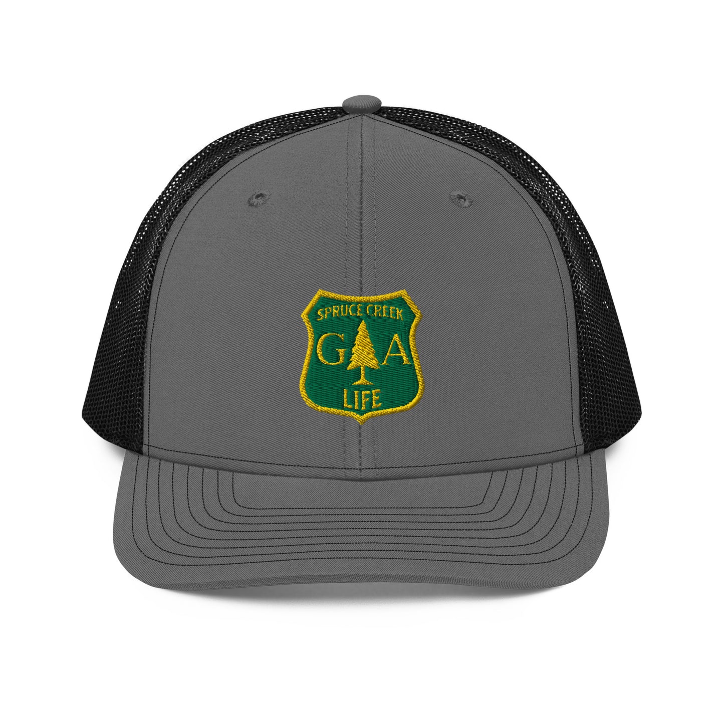 Spruce Creek Life Forest Shield Trucker Net Snapback