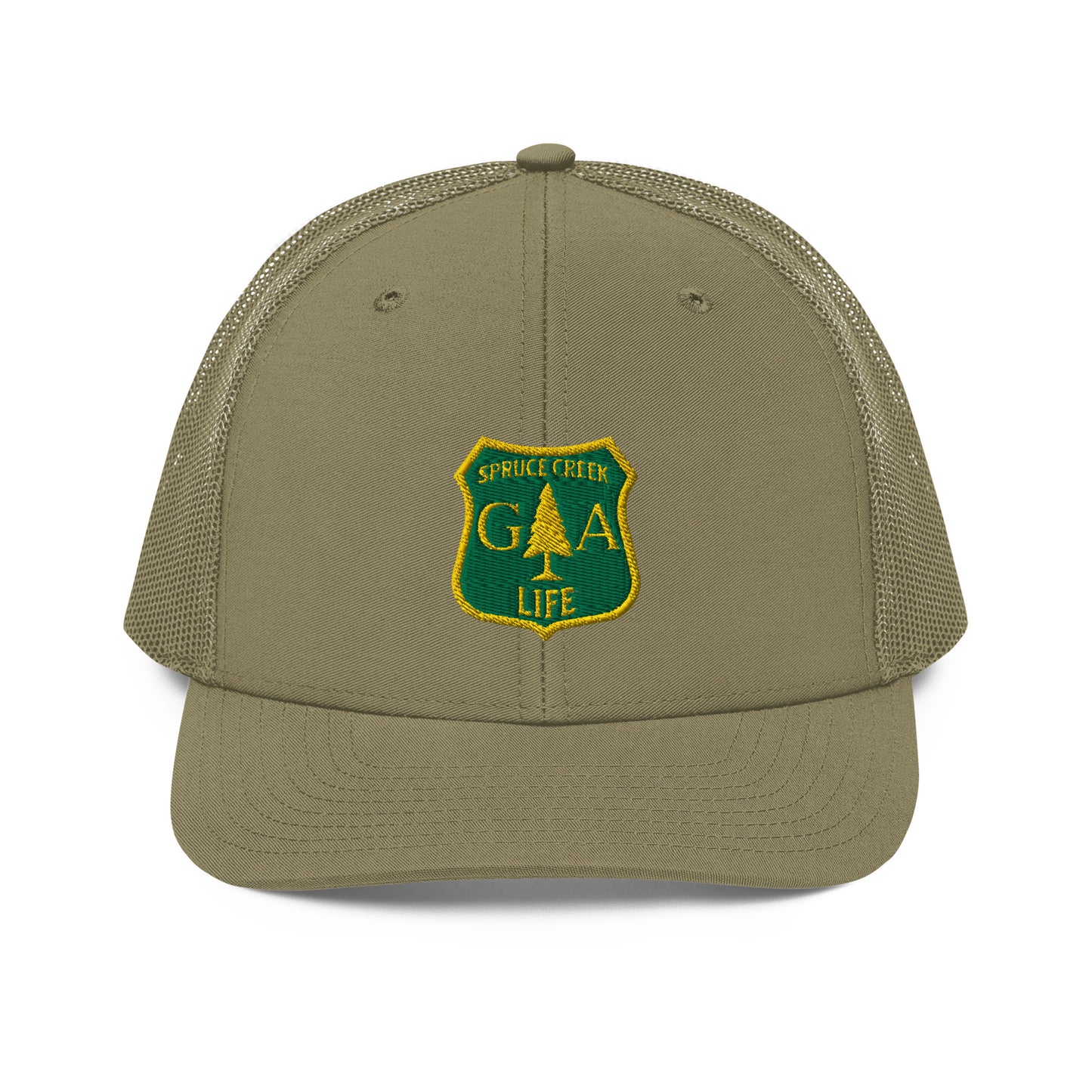 Spruce Creek Life Forest Shield Trucker Net Snapback