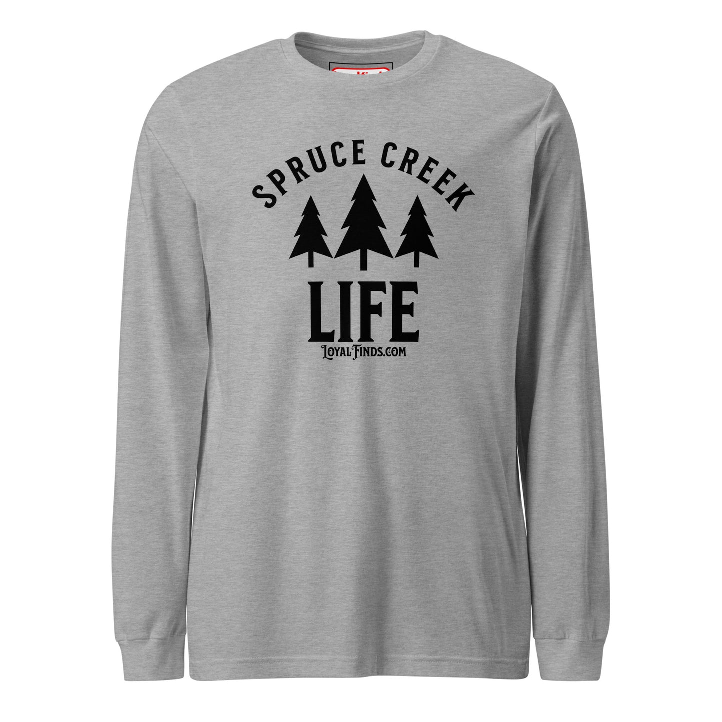 Spruce Creek Life Trees Black Letter Long Sleeve