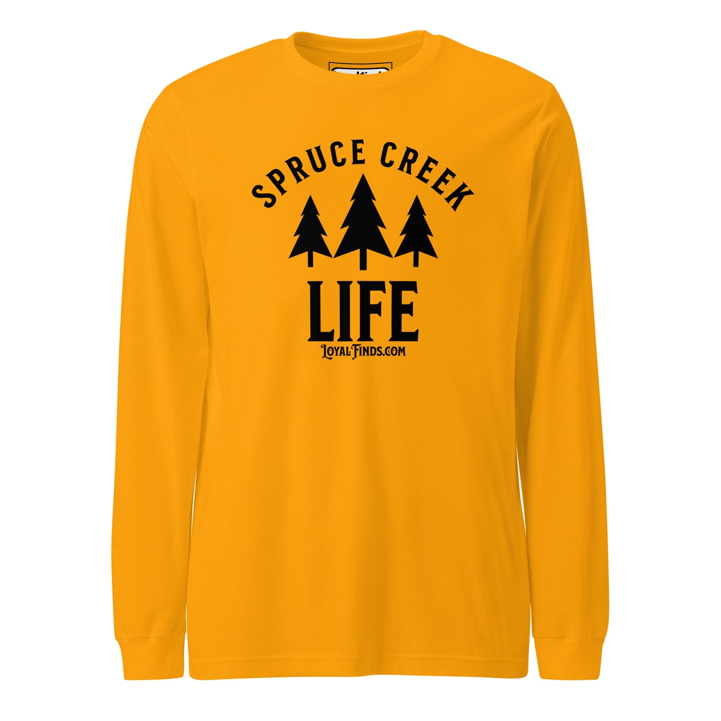 Spruce Creek Life Trees Black Letter Long Sleeve