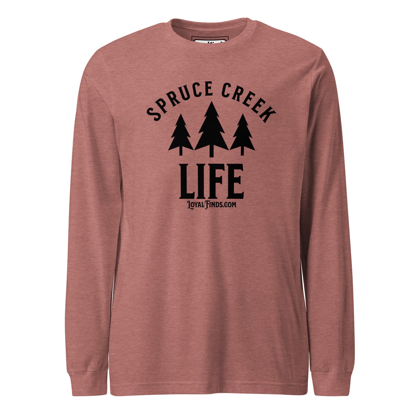 Spruce Creek Life Trees Black Letter Long Sleeve