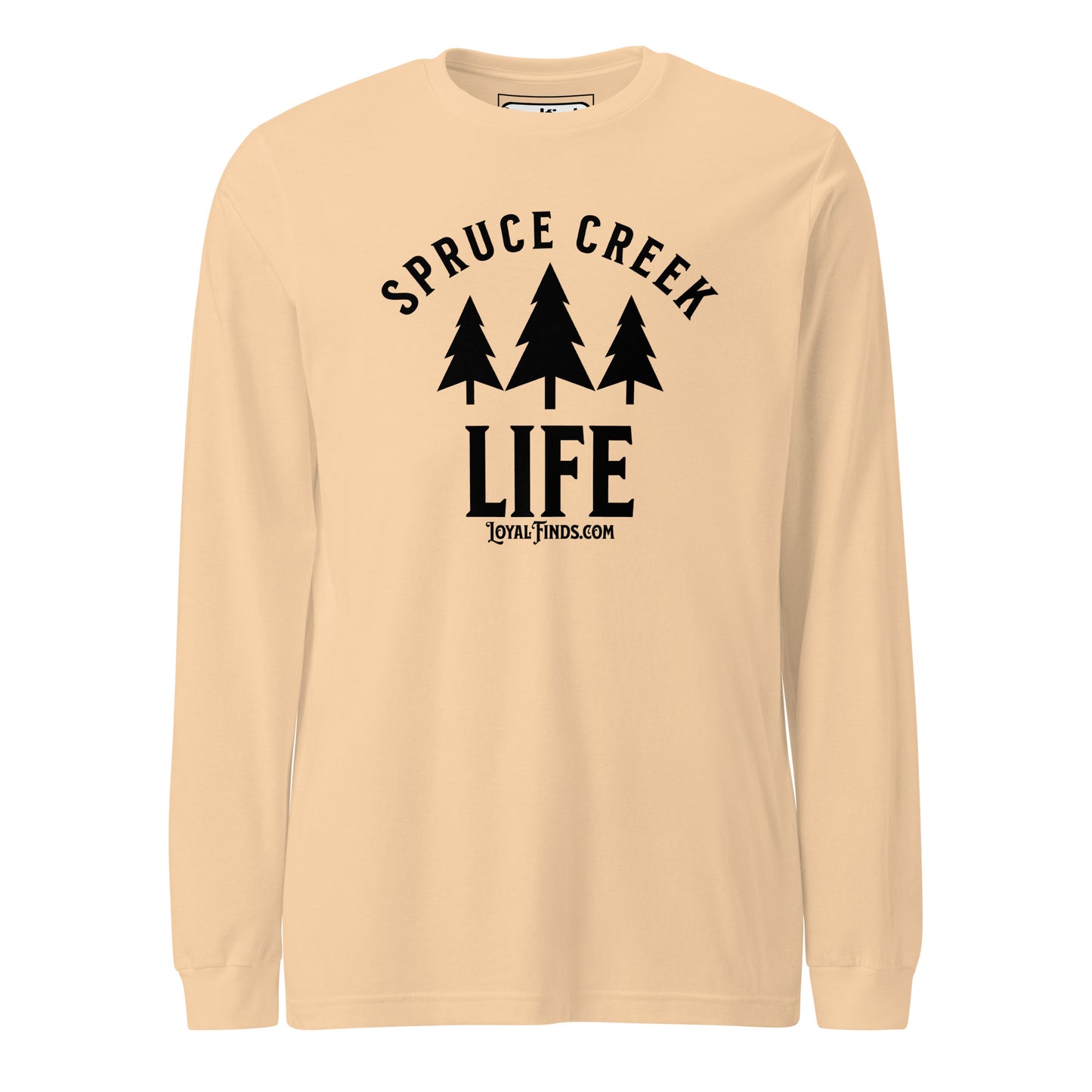 Spruce Creek Life Trees Black Letter Long Sleeve