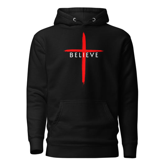 Believe White Letter Hoodie