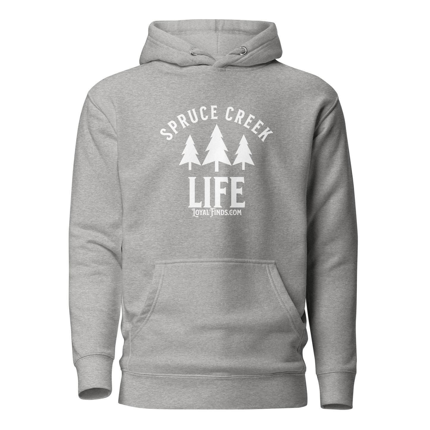 Spruce Creek Life Trees White Letter Hoodie