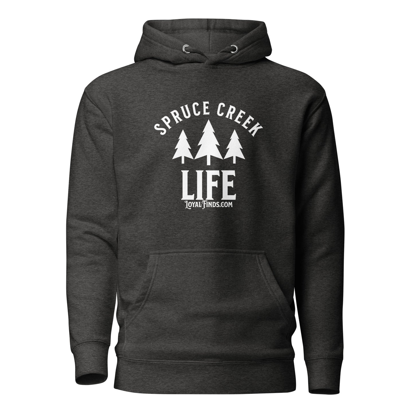 Spruce Creek Life Trees White Letter Hoodie