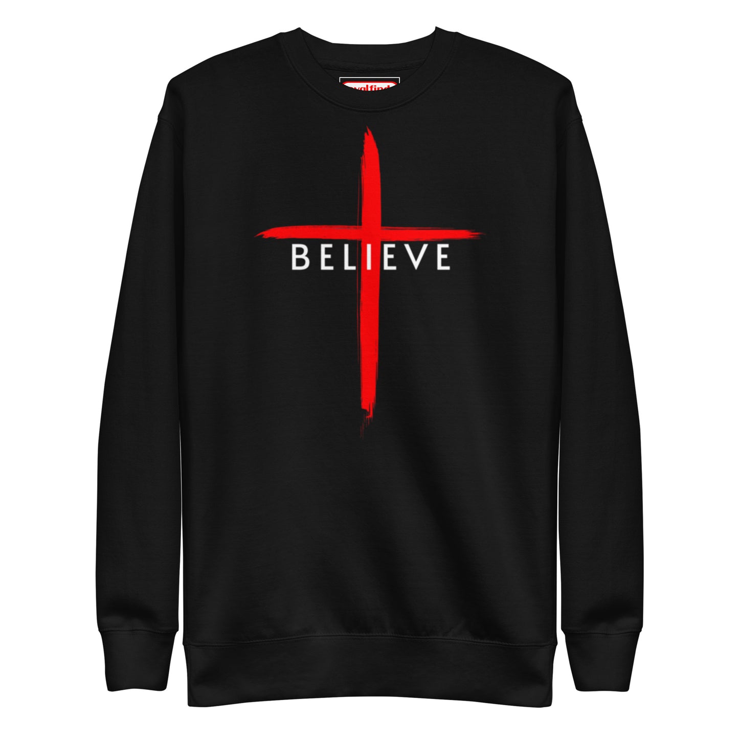 Believe White Letter Sweatshirt