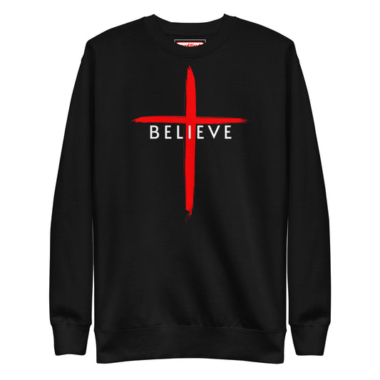 Believe White Letter Sweatshirt