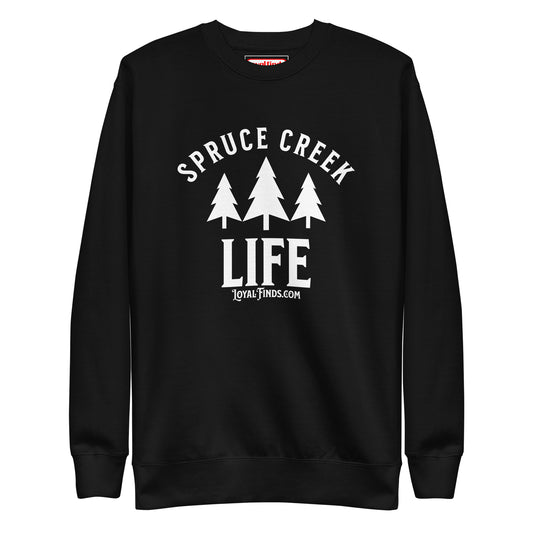 Spruce Creek Life Trees White Letter Sweatshirt