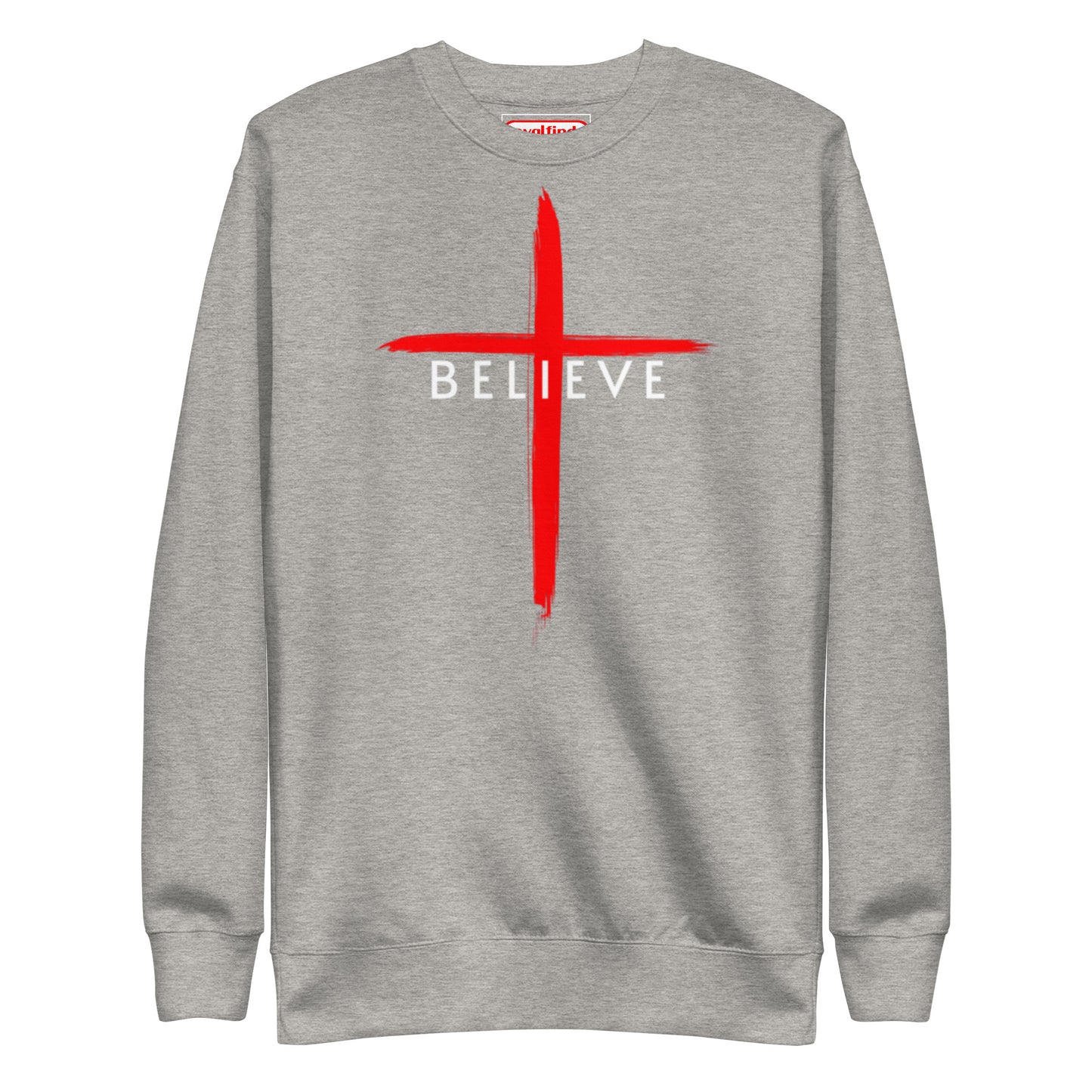 Believe White Letter Sweatshirt