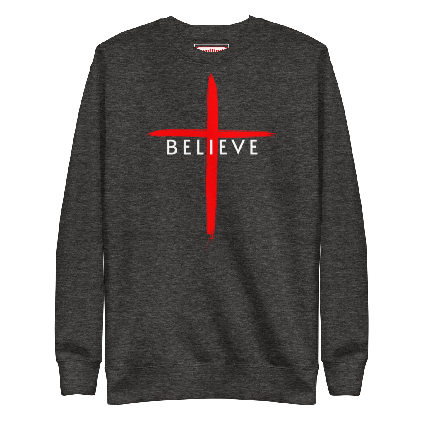 Believe White Letter Sweatshirt