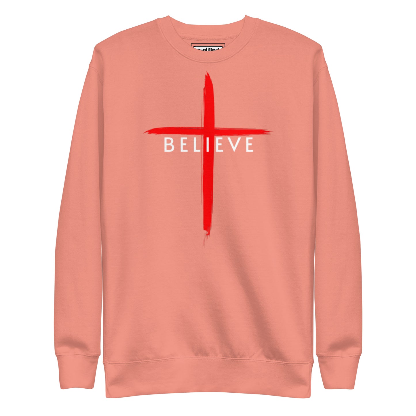 Believe White Letter Sweatshirt