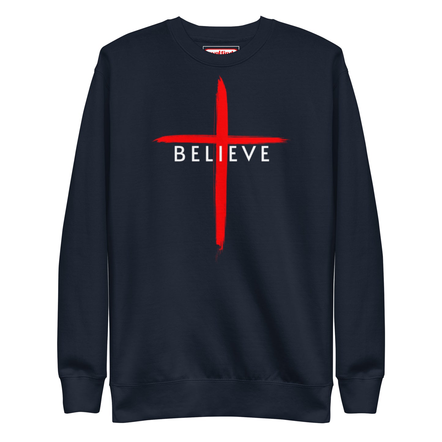 Believe White Letter Sweatshirt