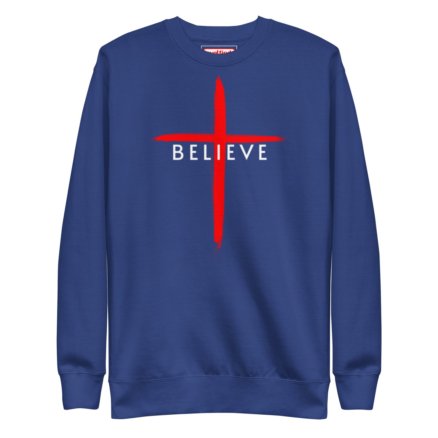 Believe White Letter Sweatshirt