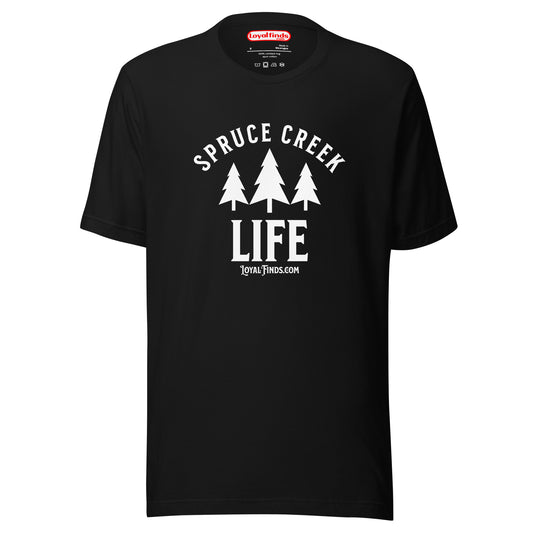 Spruce Creek Life Trees White Letter T-Shirt