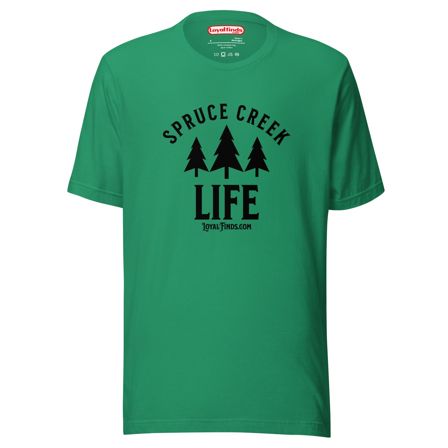 Spruce Creek Life Trees Black Letter T-Shirt