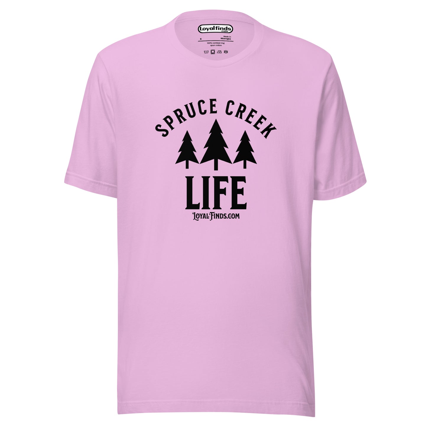 Spruce Creek Life Trees Black Letter T-Shirt